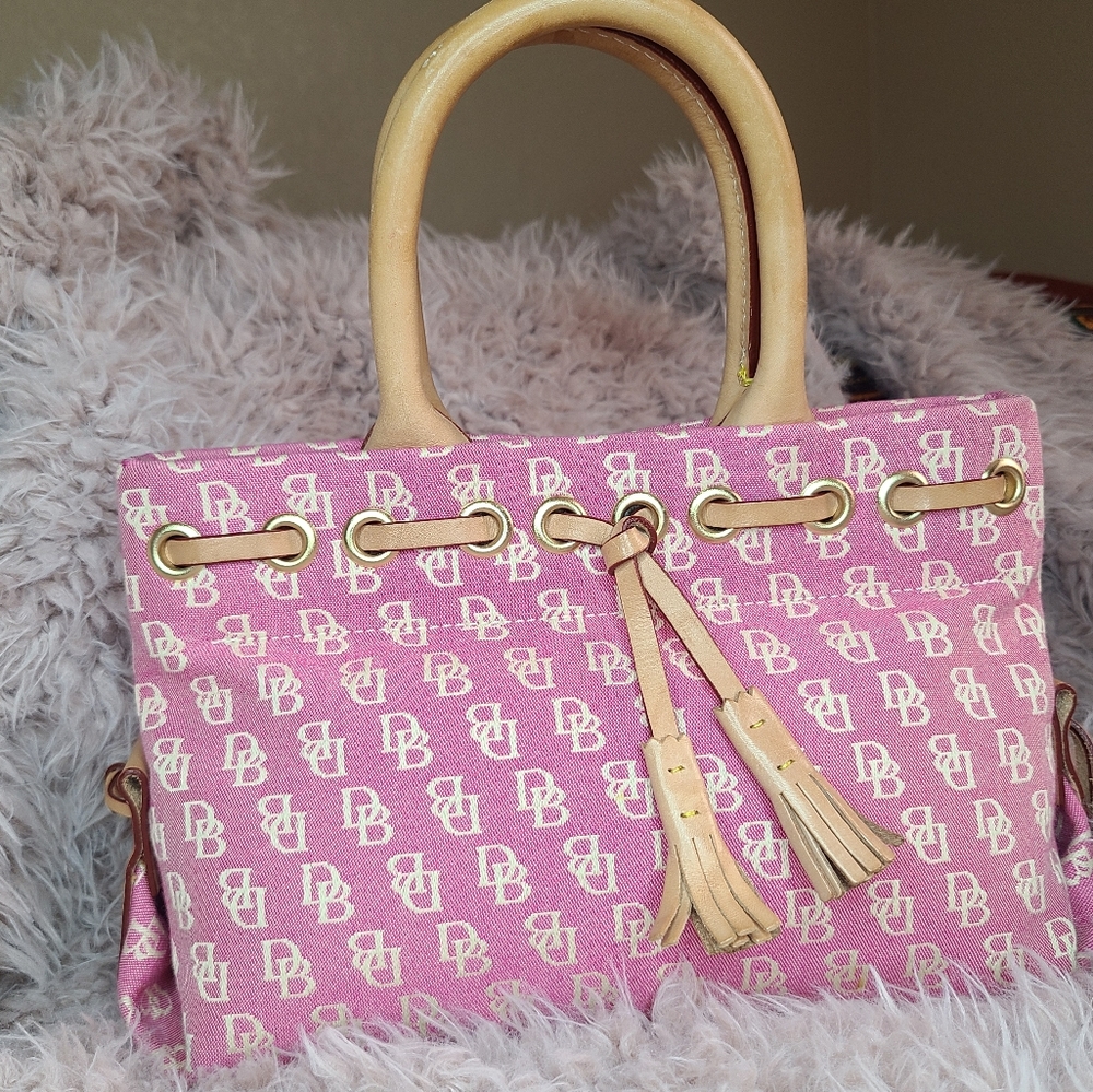 Dooney & Bourke Tassel Tote Satchel Medium Pink